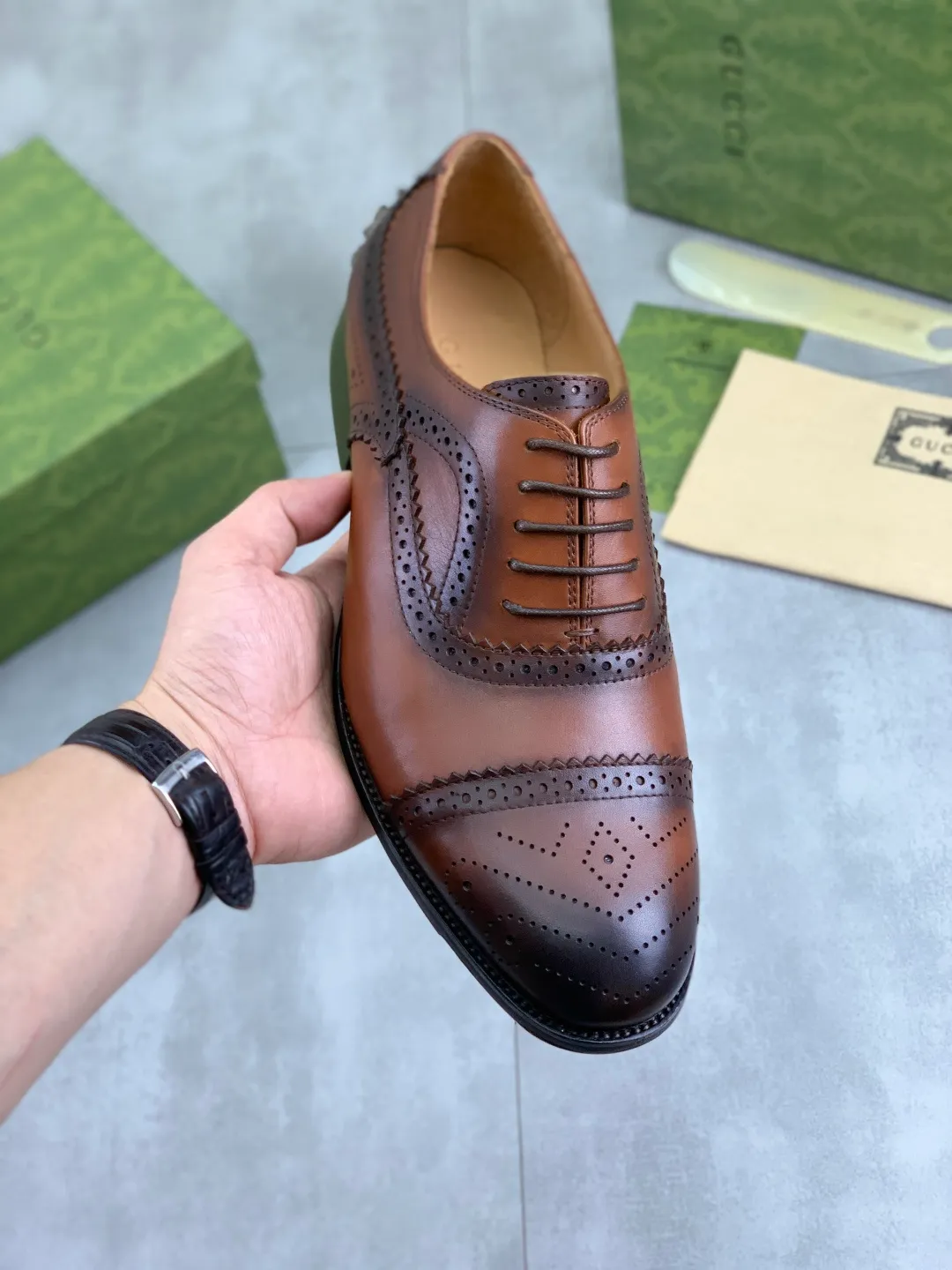 Men's men's shoes 💰P640 [New style] Water dyed cowhide 💰💎💎💎 [Gucci] GUCCI high-end men's formal business leather shoes, original order 1:1! Original imported high-end open-edge beaded calfskin, original metal buckle, imported first-layer cowhide lining for feet. Original high-end outsole, men's shoe size: 39-44 (45 customized) black and brown colors available